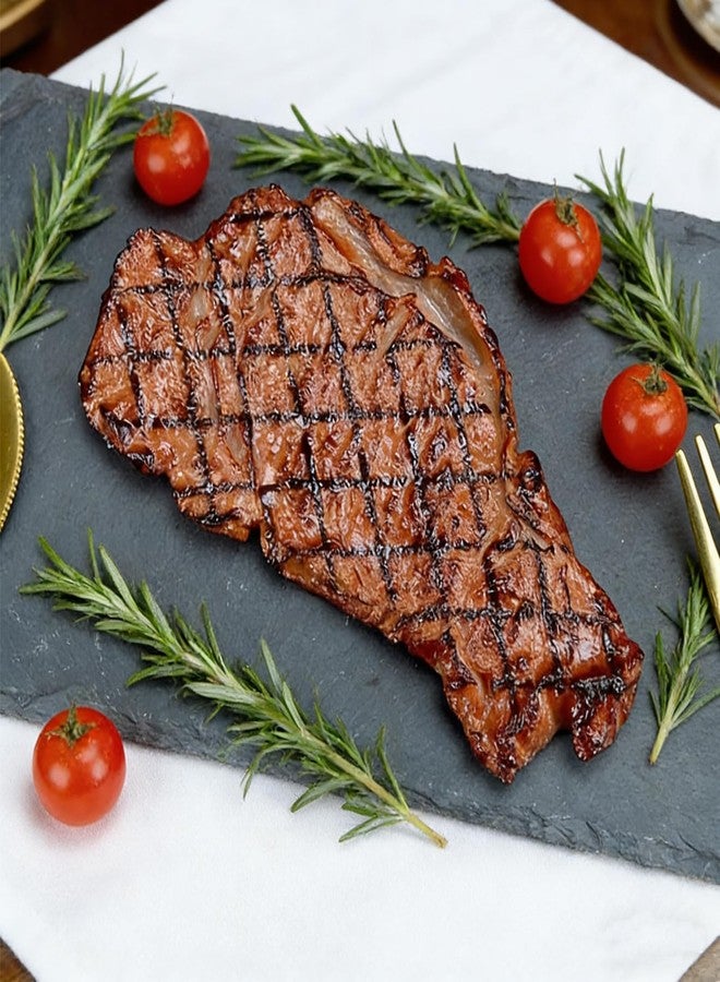YIHAOSSING Artificial Lifelike Steak Fake Cooked Roast Beef Simulated Food Steak Meat Model Simulation Food for Market Display Photography Props Party Decoration(2pcs) - Image 4
