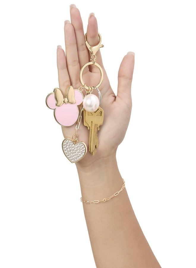 SALLY ROSE Minnie Mouse Keychain for Women Official License, Gold-Tone Bag Charms for Tote Bags, Key Chains for Car Keys - Image 4