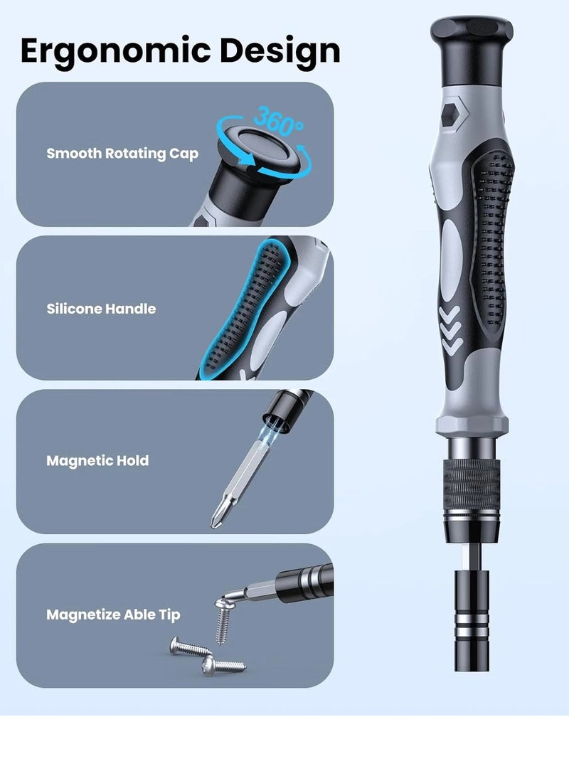 115-in-1 Precision Screwdriver Set, [Super Durable] Mini Professional Magnetic Repair Tool Kit, Small Screwdriver for Phone, Computer, Watch, Laptop, Macbook, Eyeglass, Electronic - Image 2