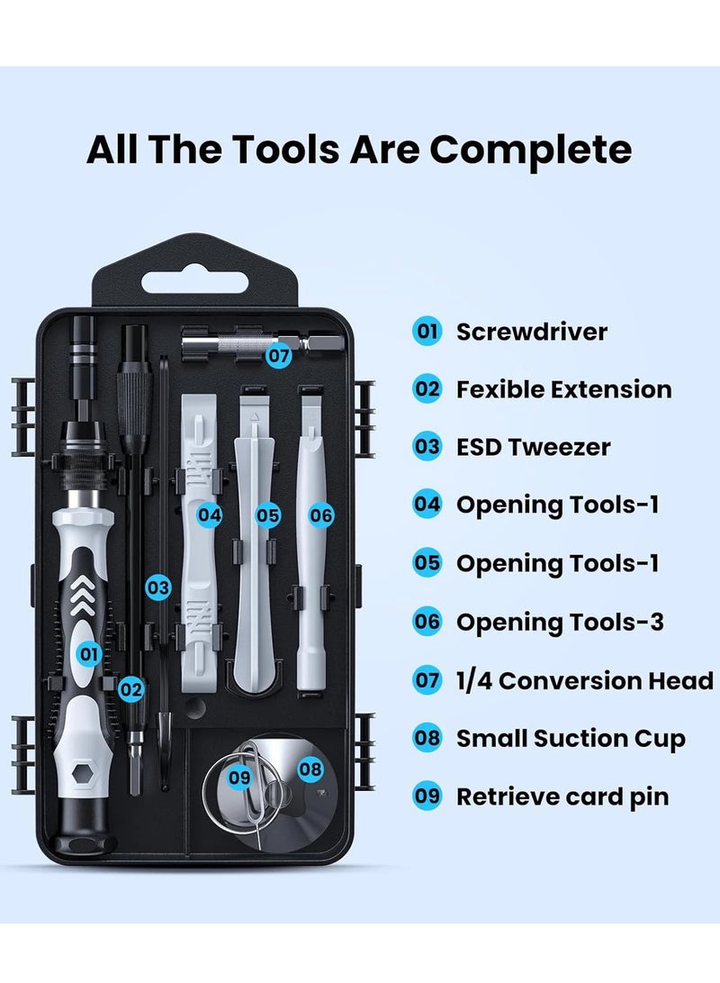 115-in-1 Precision Screwdriver Set, [Super Durable] Mini Professional Magnetic Repair Tool Kit, Small Screwdriver for Phone, Computer, Watch, Laptop, Macbook, Eyeglass, Electronic - Image 5