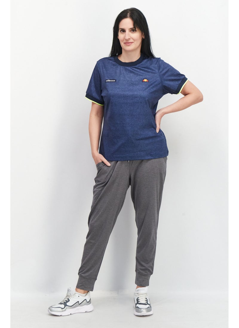 Ellesse Women Sportswear Fit Short Sleeves Brand Logo T-shirt, Navy - Image 5