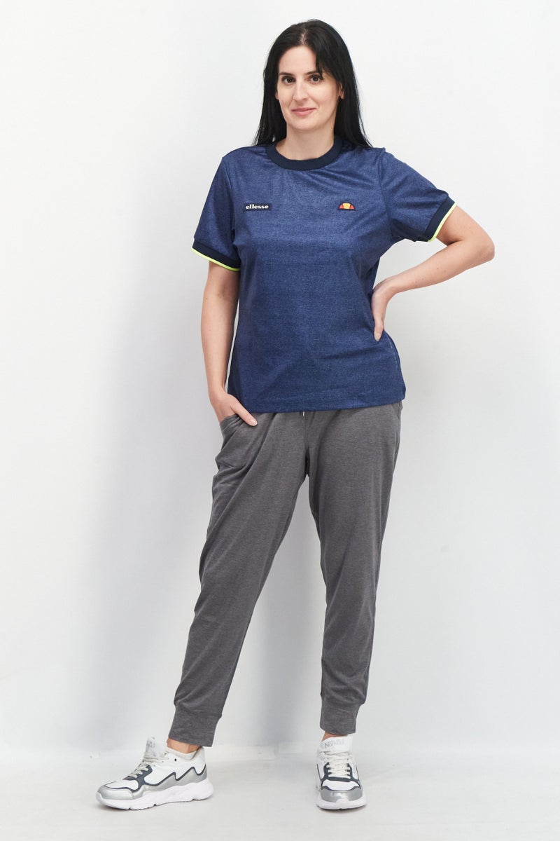 Ellesse Women Sportswear Fit Short Sleeves Brand Logo T-shirt, Navy - Image 3
