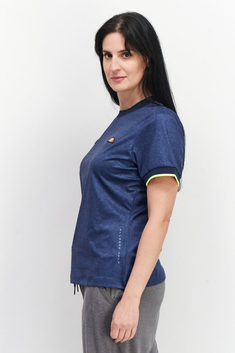 Ellesse Women Sportswear Fit Short Sleeves Brand Logo T-shirt, Navy - Image 4