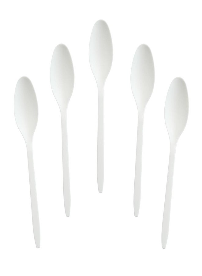 GreenWorks 200 Count 4.5" Mini Compostable Spoons,Small Tasting Spoon for Icecream,Dessert,Coffee,Sampling - Image 1