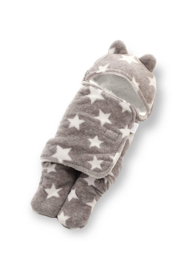 Brandonn Baby Blankets New Born Combo Pack Of Wearable Swaddle Wrapper Security Blanket For Kids For 0-6 Month Babies (Grey, Navyblue, 70 Cm X 70 Cm) - Image 3