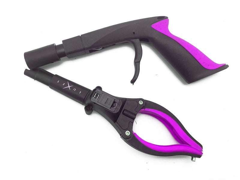 Luxet Grabber Tool 19" Aluminum Magnetic Claw with LED Light, Lightweight Foldable Reacher Grabber Pickup Tool, Gripper Grabbers for Elderly Grab Reaching Tool Trash Picker Grabber, Pink, by Luxet 2-Pack - Image 3