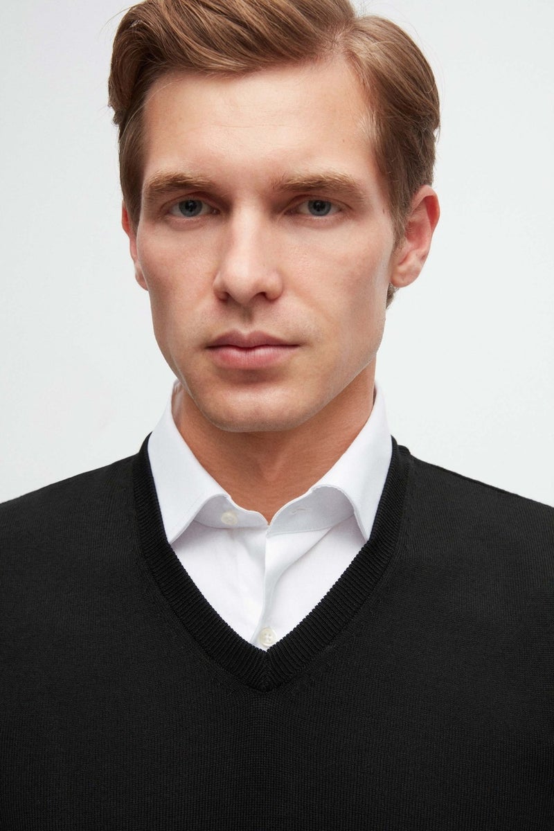D'S DAMAT D'S Groom Ds Groom Regular Fit Black Sweater  - Image 2