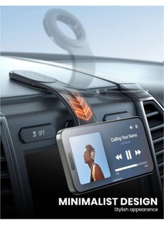 Denx Magnetic Car Mount Detachable, Bendable, Aluminum Arm Magnetic Phone Holder for Car, 20 Strong Magnets, Cell Phone Mount for Car Dash Fit iPhone 16 15 14 13 and others, mini MagSafe Accessories  - Image 4