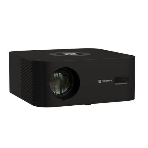 Portronics Beem 510 Smart Projector with 4K Support & 1080p FHD Native, Streaming Apps, 5300 Lumens, Auto Focus & Keystoning, Bluetooth, Wi-fi, 5W Speaker (White) - Image 1