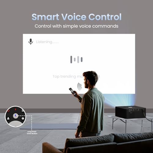 Portronics Beem 510 Smart Projector with 4K Support & 1080p FHD Native, Streaming Apps, 5300 Lumens, Auto Focus & Keystoning, Bluetooth, Wi-fi, 5W Speaker (White) - Image 5