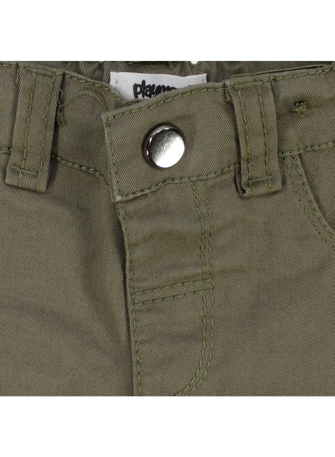 playmore Olive Gabardine Shorts - Image 3