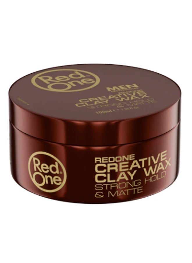 RedOne Creative Clay Wax 100ML Strong Hold Matte Finish Hair Styling Wax for Men and Women - Image 1