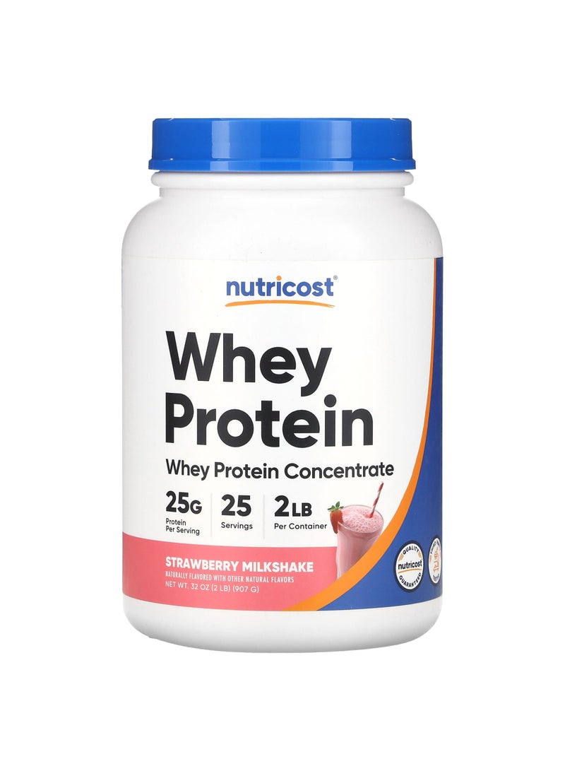 Nutricost Whey Protein Concentrate, Strawberry Milkshake, 2 lb (907 g)