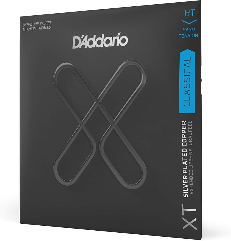 د'اداريو أوتار الجيتار الكلاسيكي من D'Addario - XT Coated - XTC46TT - نحاس مطلي بالفضة، XT Dynacore، أوتار علوية تيتانيوم - شد قوي - Image 1