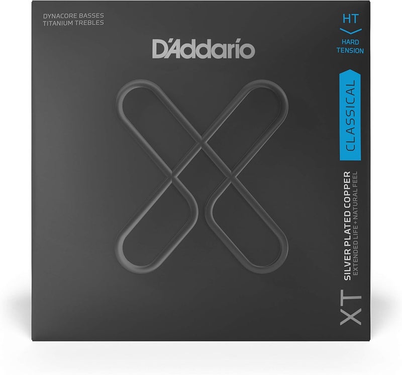 د'اداريو أوتار الجيتار الكلاسيكي من D'Addario - XT Coated - XTC46TT - نحاس مطلي بالفضة، XT Dynacore، أوتار علوية تيتانيوم - شد قوي - Image 2