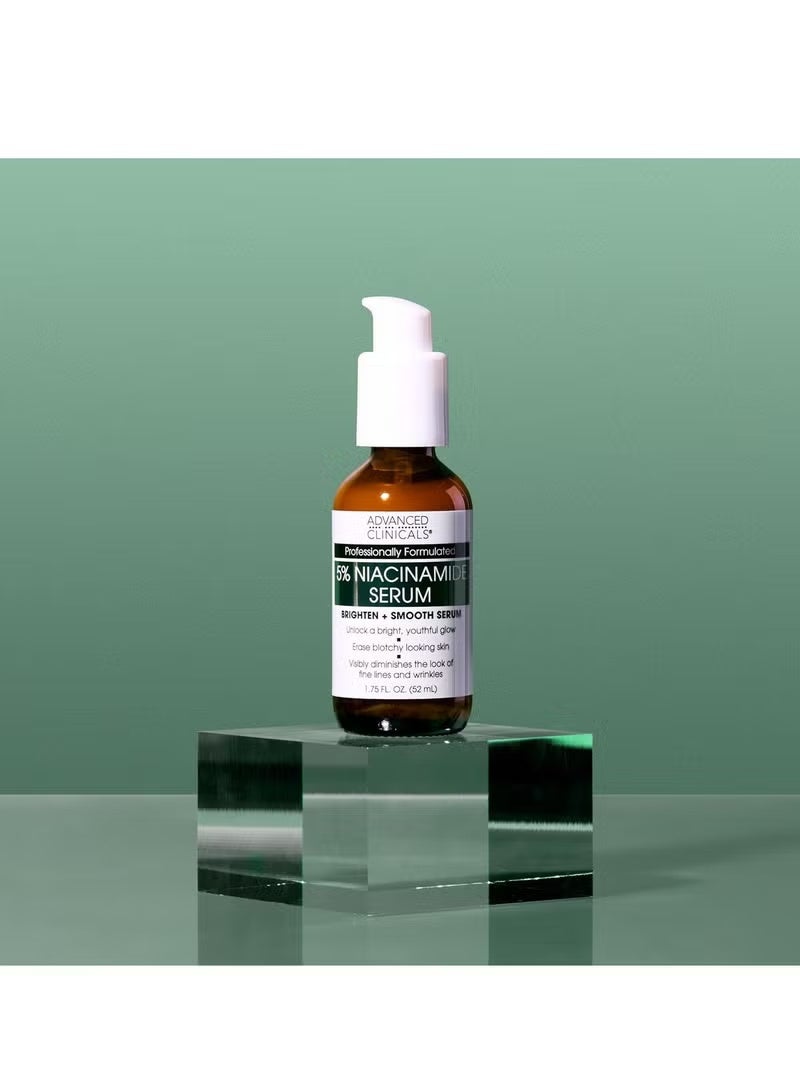 أدفانسد كلينيكال سيروم النياسيناميد من أدفانسد كلينيكالز | سيروم نياسيناميد ٥٪ للوجه مع حمض الهيالورونيك وحمض الفيروليك والصبار ومستخلصات الفاكهة، يساعد على تحسين مظهر البقع الداكنة وتوحيد لون البشرة، ١.٧٥ أونصة سائلة - Image 2