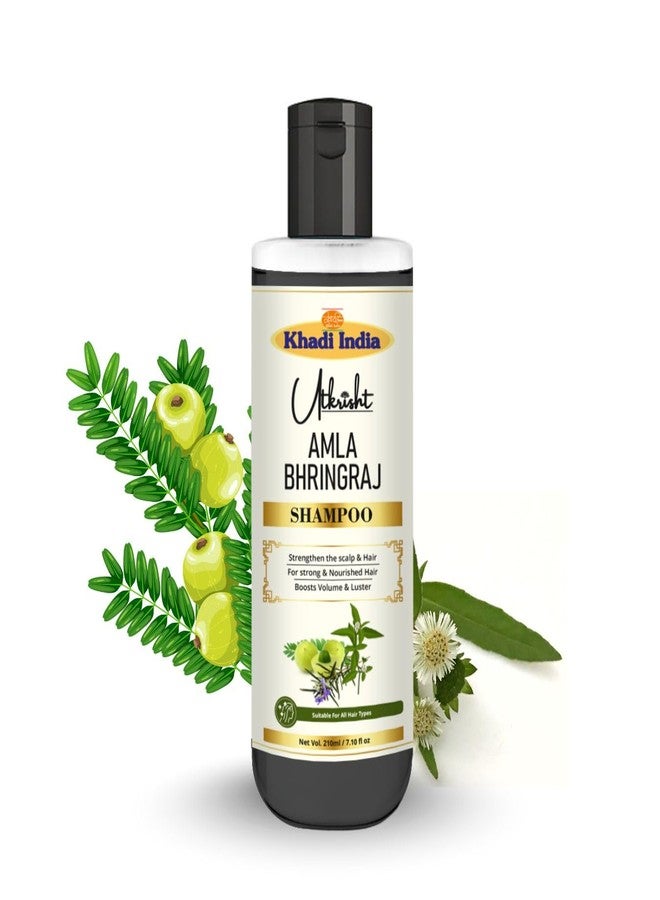 Utkrisht Khadi Amla & Bhringraj Hair Shampoo | Reduces Hair Fall, Promotes Thick Hair | Ayurvedic, Chemical-Free Cleanser for All Hair Types - 840 (Pack of 4) - Image 2