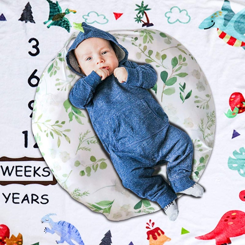 Tanofar Green Leaf Lounger Cover For Newborn  Lounger Cover Boy Girl  Breathable & Reusable Lounger Removable Slipcover For Newborn  Snugly Fit Baby Infant Lounger (Lounger Not Include) - Image 4