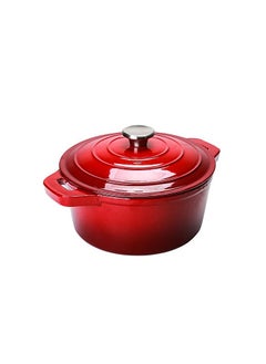 erorex 5.5 Quart Enameled Cast Iron Dutch Oven with Lid, 5.5 QT Deep Round Dutch Oven Pot with Dual Handles -Red  - Image 1