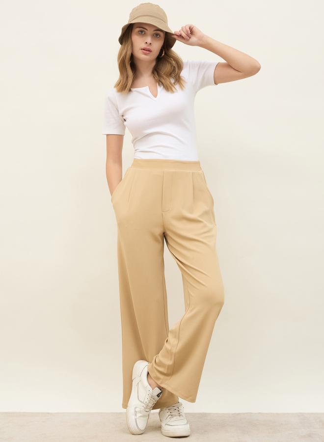 ستايلي بنطلون واسع بخصر متوسط وخصر مطاطي - Image 1