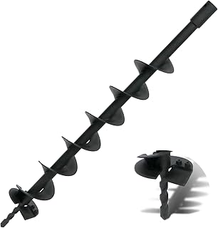 Longrun Steel Earth Auger Drill Bit for Gas Powered Post Hole Digger Replaceable Alloy Steel Blade Drill Bit for Garden - Image 1