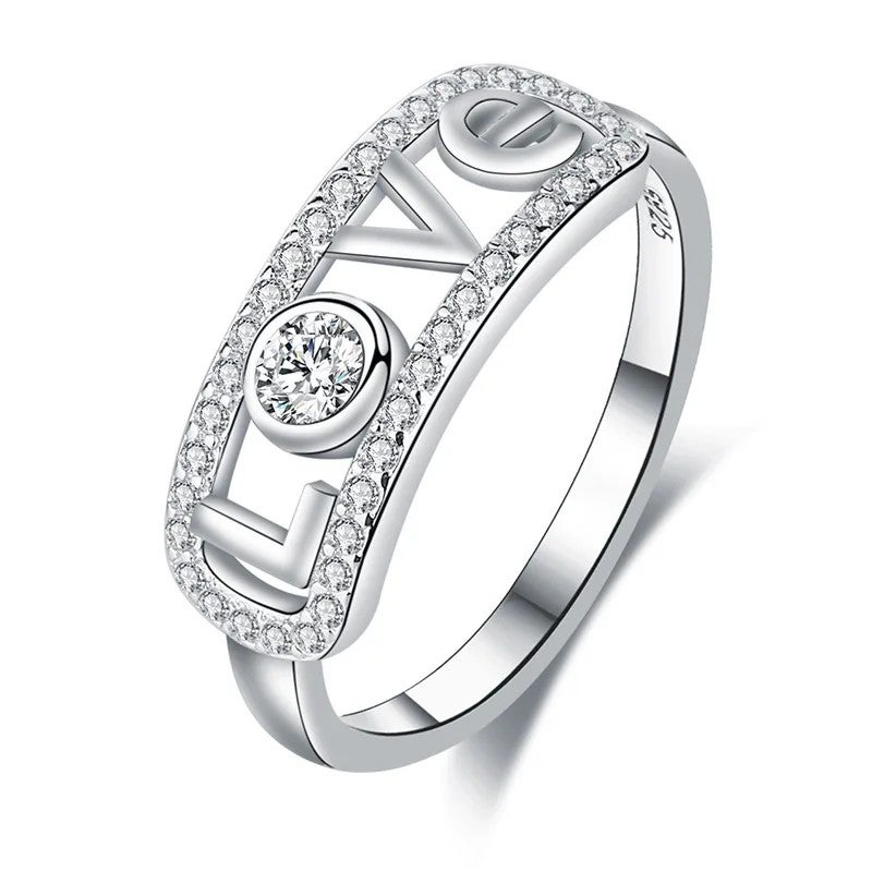 Bluejw 925 Sterling Silver Wedding Ring for Women – Rhodium & Gold Plated Non-Tarnish Engagement Band, Perfect for Parties & Everyday Wear - Image 1
