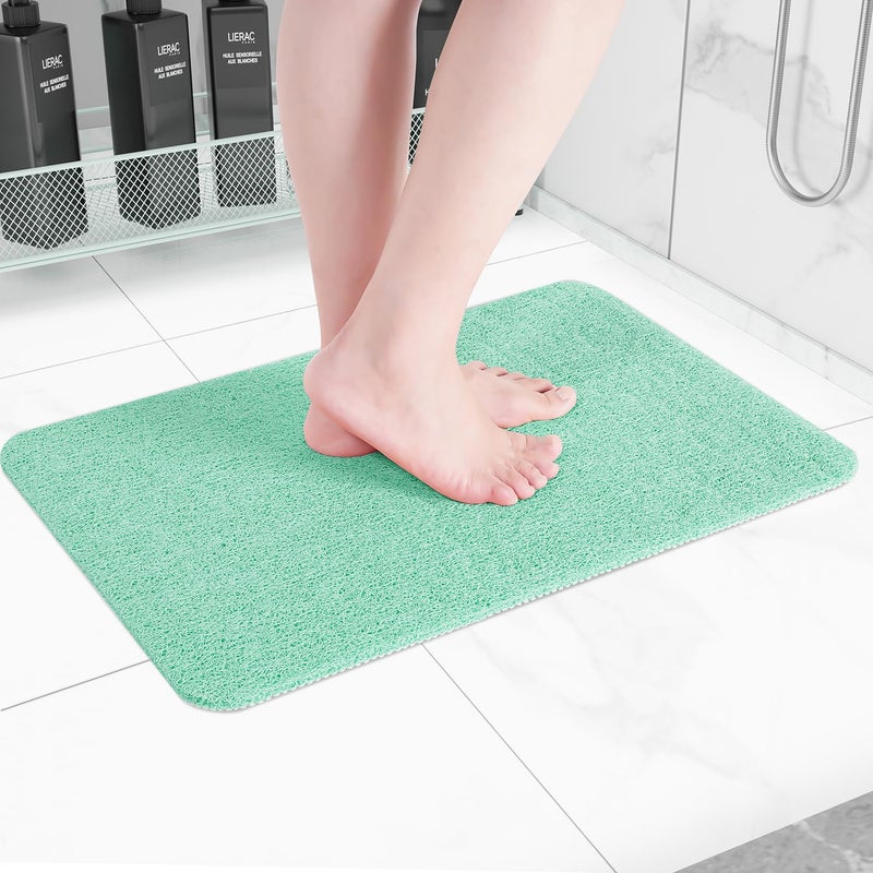 Hargiis Non-Slip Bathtub Mat, Anti Slip Shower Mat, Fast Drying Bathtub Mats, Foot Scrubber Mat, Anti Slip Mat for Tub, Floor, Bathroom, Kitchen, Home, Hotel (Light Green 24"Ã—16") - Image 1