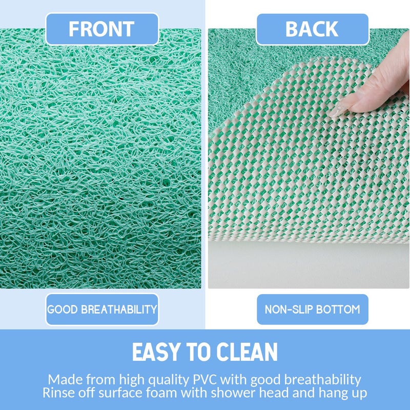 Hargiis Non-Slip Bathtub Mat, Anti Slip Shower Mat, Fast Drying Bathtub Mats, Foot Scrubber Mat, Anti Slip Mat for Tub, Floor, Bathroom, Kitchen, Home, Hotel (Light Green 24"Ã—16") - Image 4