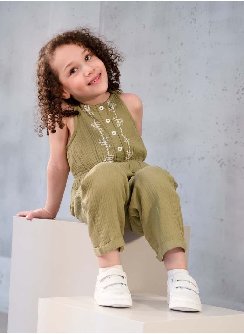 Bunai Bunai Root Collection Green Jumpsuit JP10002  - Image 4