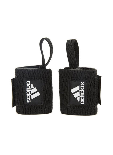 Adidas Wrist Wraps Pair Adjustable Elastic Gym Straps for Weightlifting & Wrist Support