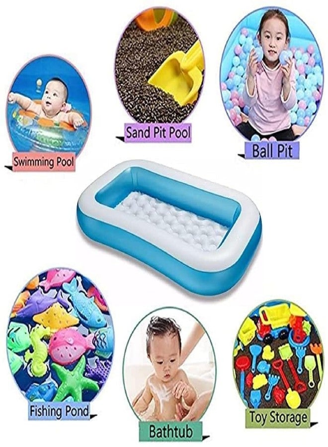 SUNNIFA Inflatable Swimming Pool for Kids, Blue and White, 166x100x25 cm, 90L Capacity, Baby Bath Tub for 1-5 Year Old Boys and Girls, Outdoor Garden Pool for Toddlers - Image 4