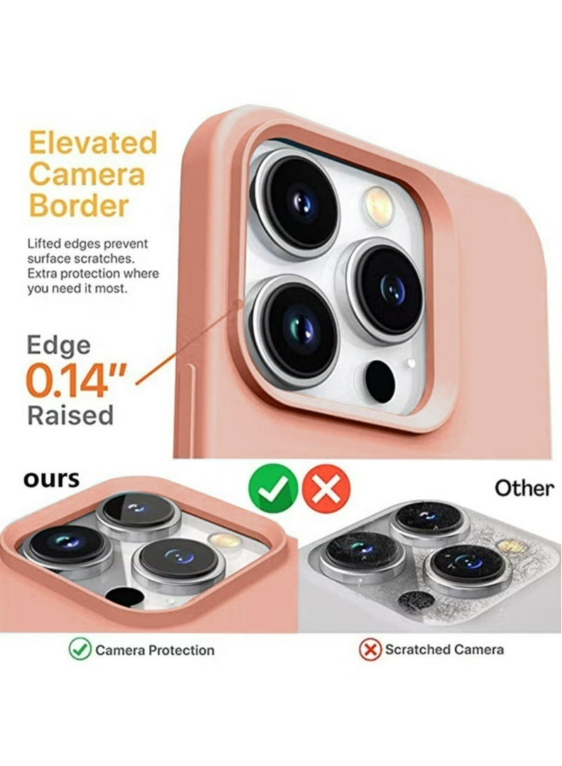 iPhone 15 Pro Max Mobile Case Cover with Soft Liquid Silicone Protection Anti-Scratch Shockproof Accessories Slim Protective Back Cover with Comfortable Hold Touch Feeling and Anti-fingerprint - Image 3