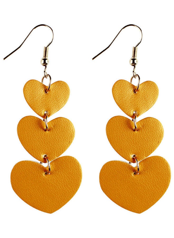 NIBEMINENT - 3-Layers Heart Shaped Dangle Earrings - Image 1