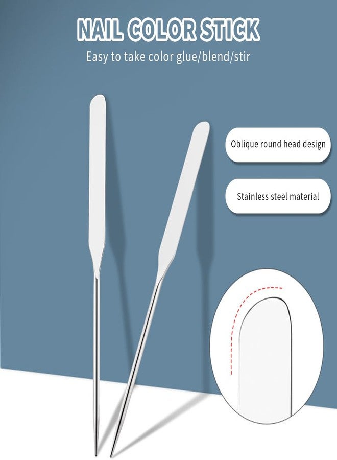 MAYCREATE® Makeup Spatula & Palette Set,Stainless Steel Spatula And Clear Acrylic Foundation Palette Combo,Beauty Cosmetic Makeup Tool With Protective Pu Sleeve,1 Count - Image 4