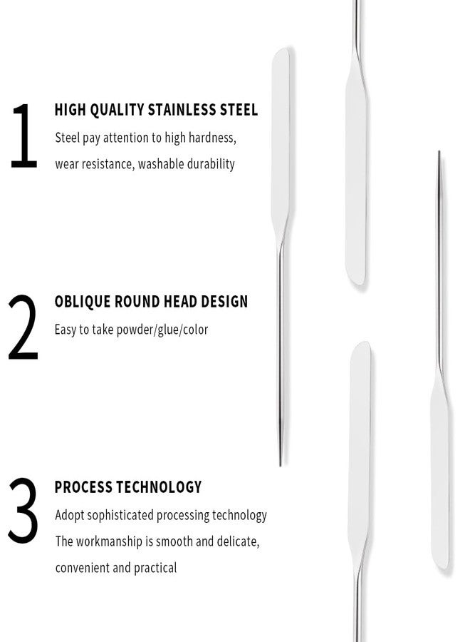 MAYCREATE® Makeup Spatula & Palette Set,Stainless Steel Spatula And Clear Acrylic Foundation Palette Combo,Beauty Cosmetic Makeup Tool With Protective Pu Sleeve,1 Count - Image 5