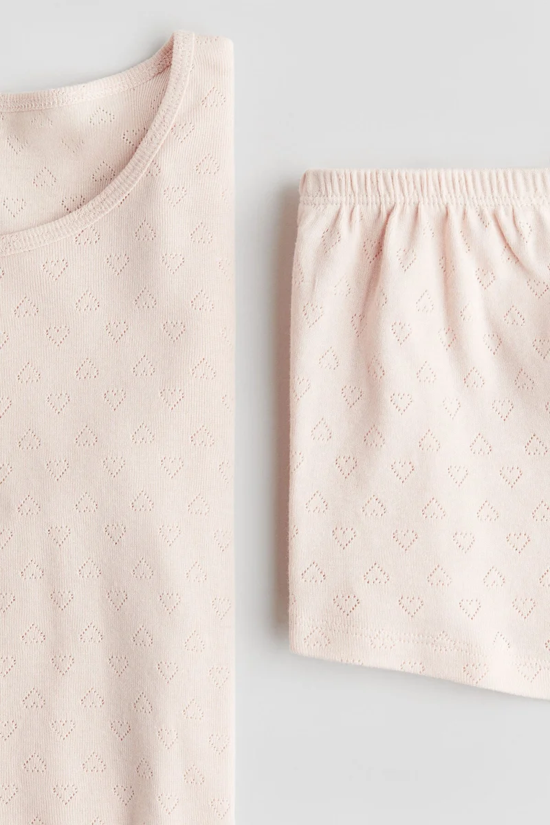 اتش اند ام بيجاما من القطن بنمط منقط