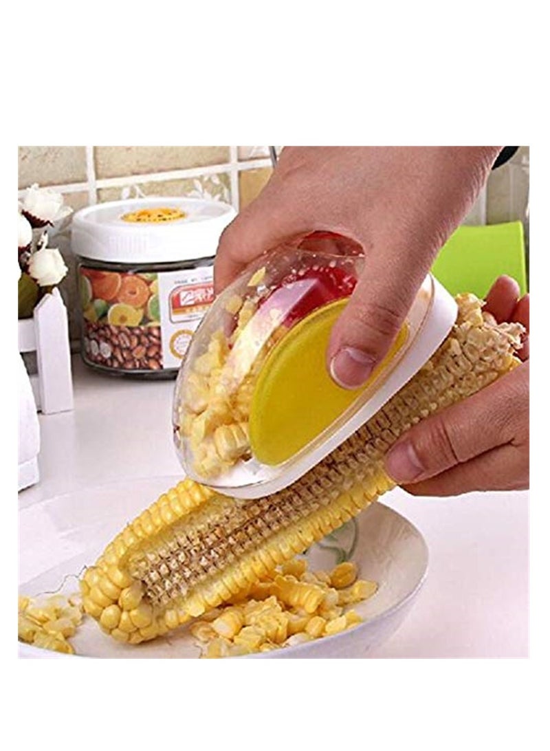 SYOSI Corn Shucker Remover, Corn Stripper, Corn Peeler, Quick Corn Cob Remover Kitchen Cooking Tools with Hand Protector Corn Stripping Tool Useful Corn Shaver Peeler Kitchen Cooking Tools - Image 1