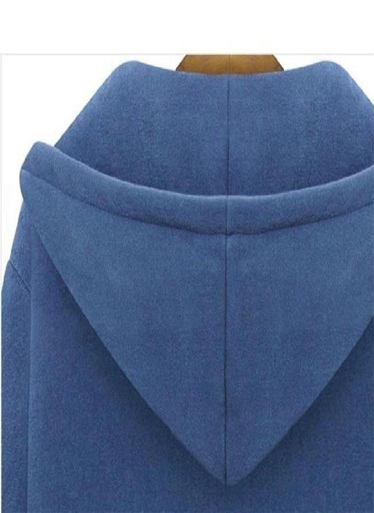 Eckek - Women Hooded Long Sweatshirts Coat Casual Pockets Zipper Outerwear Jacket - Image 1