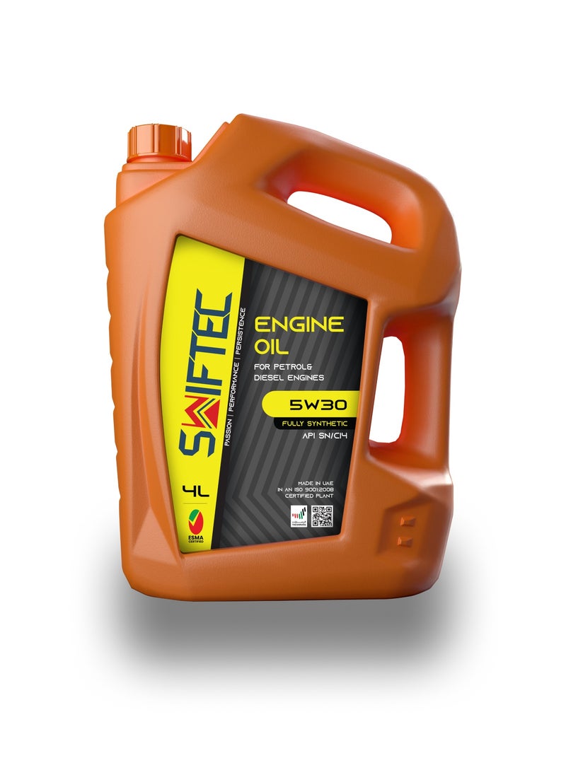 SWIFTEC Swiftec 5W30 - Fully Synthetic Engine Oil - High Performance - For Petrol & Diesel Engines 4L  - Image 1