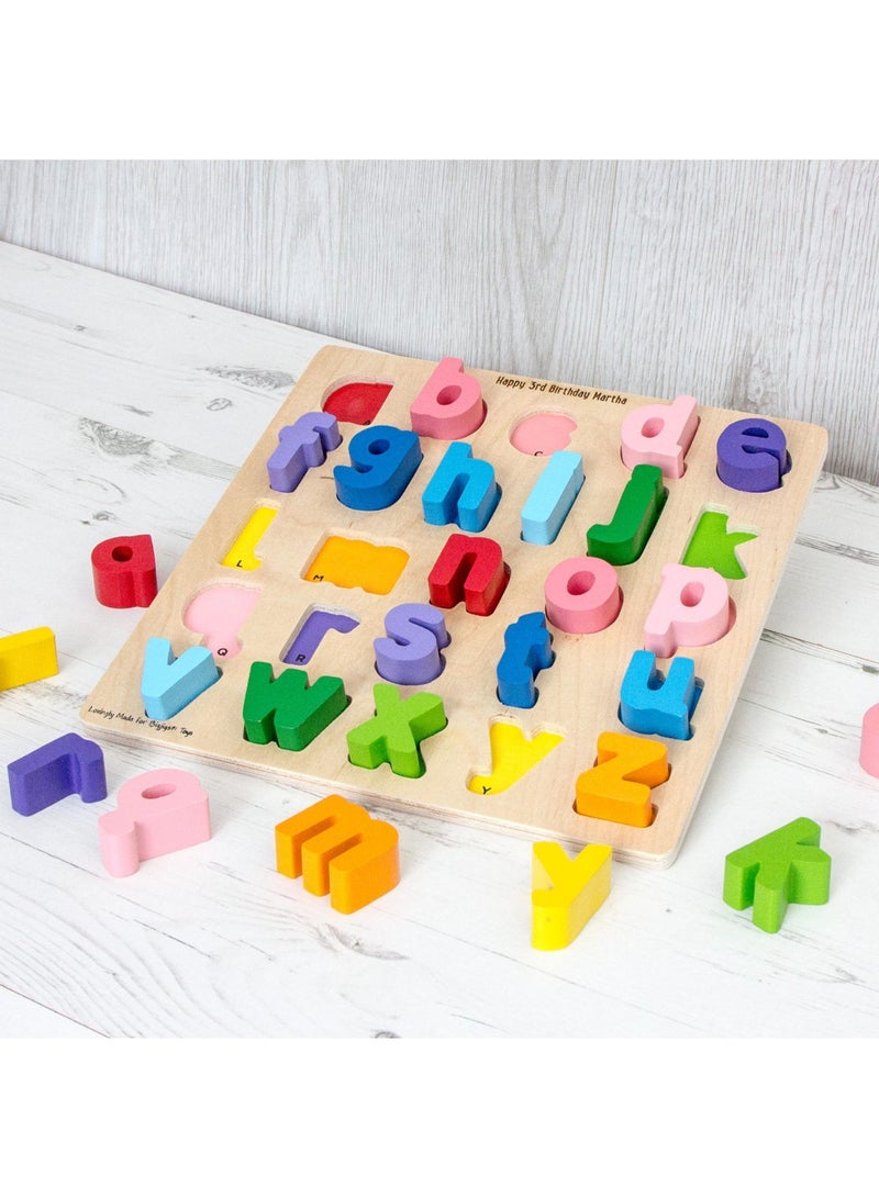 MiDeer Wooden Alphabet Puzzle – Montessori Educational Toy for Toddlers Ages 3+ | ABC Letter Learning Board with Colorful Basswood Pieces | Early Literacy, Fine Motor & Cognitive Skill Development - Image 3