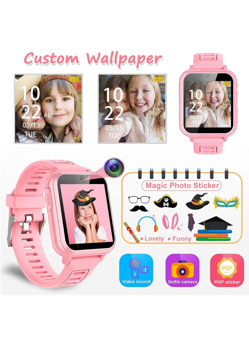 Generic Kids Smart Watch, Smart Game Watch with 24 Games, HD Touch Screen, Video, Camera, Music Player, Pedometer, Flashlight, Alarm Clock,  Kids Watches for 5-12 Year Olds Boy/Girl (Pink)  - Image 5