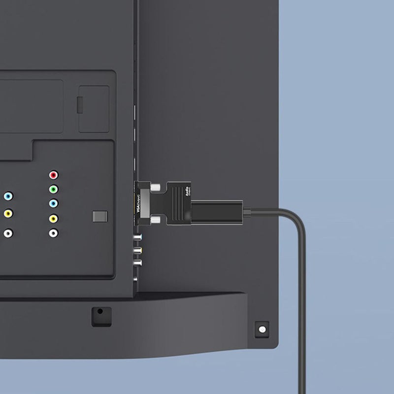 HDMI female to VGA male adapter converter with audio projector and HD computer - Image 2