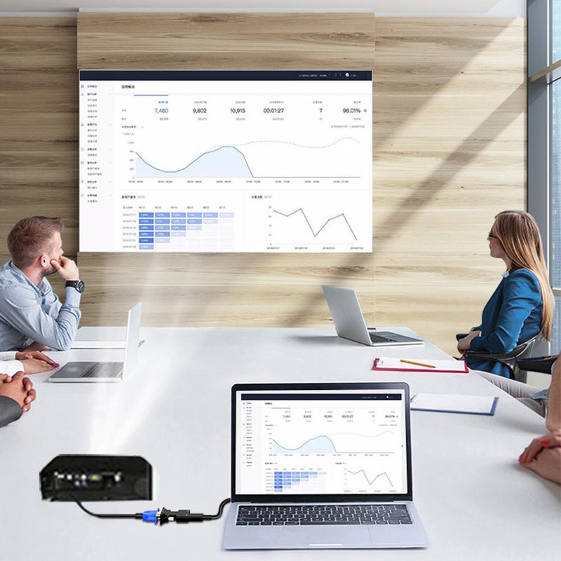 HDMI female to VGA male adapter converter with audio projector and HD computer - Image 5
