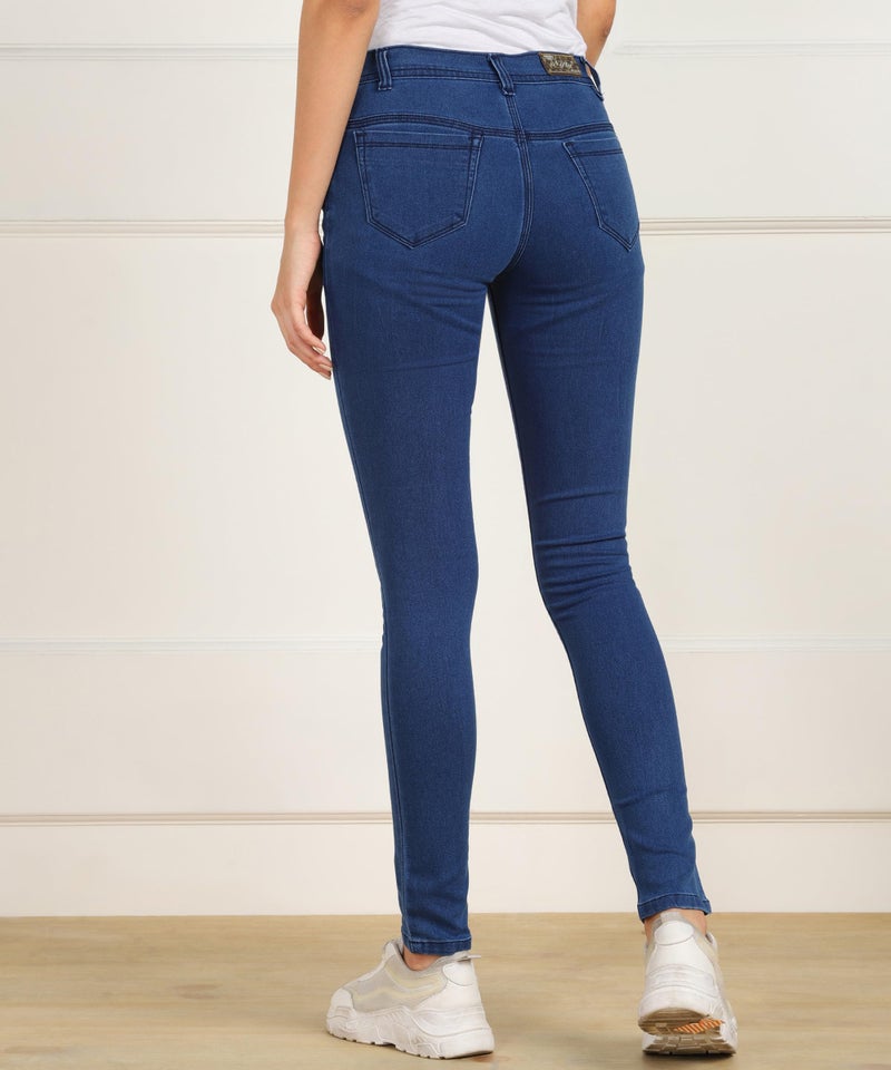 Nifty Women's Denim Stretchable Slim Fit Jeans (Jean_PLN_Azure_40) - Image 5