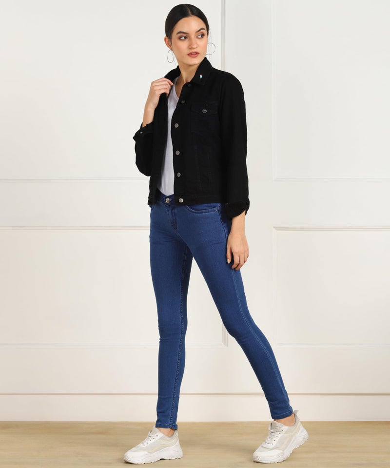 Nifty Women's Denim Stretchable Slim Fit Jeans (Jean_PLN_Azure_40) - Image 4