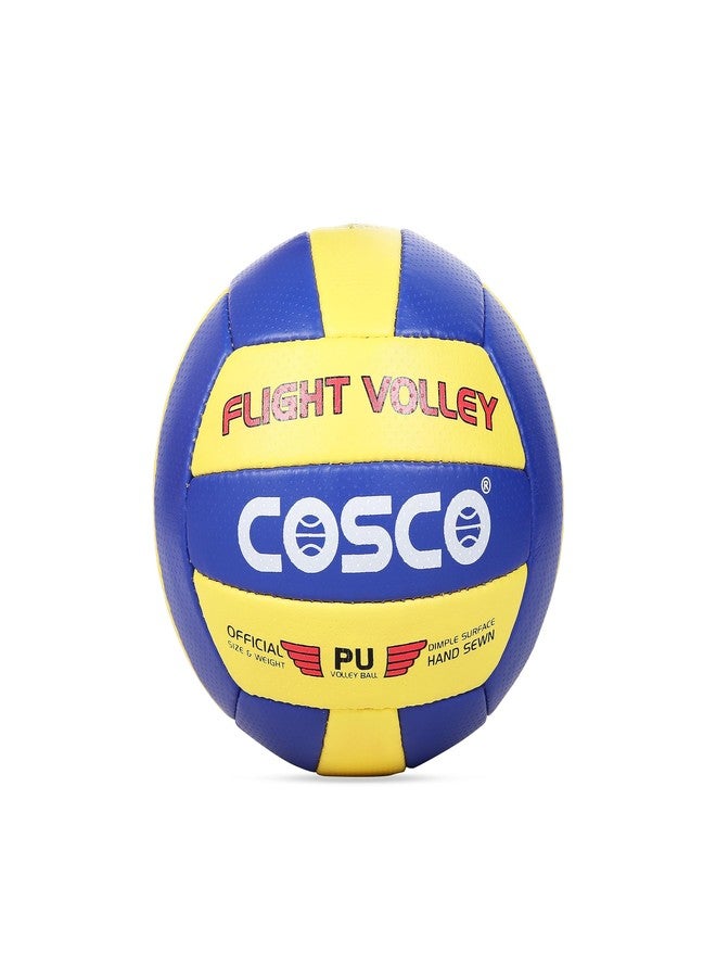 Cosco BLUYWL-S4 PU Volleyball, Size 4, (Blue Yellow) - Image 1
