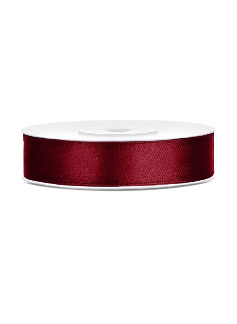 Dark Red Satin Ribbon Polyester 12mm 25m