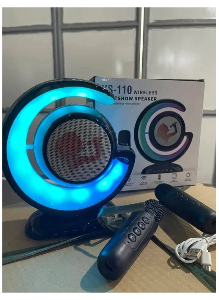 Generic YS-110 Portable Karaoke Machine: Wireless Bluetooth Speakers, Dual Mic, Lighting Atmosphere, Mini Music Box for Home Singing, Parties, and Outdoor Events  - Image 3