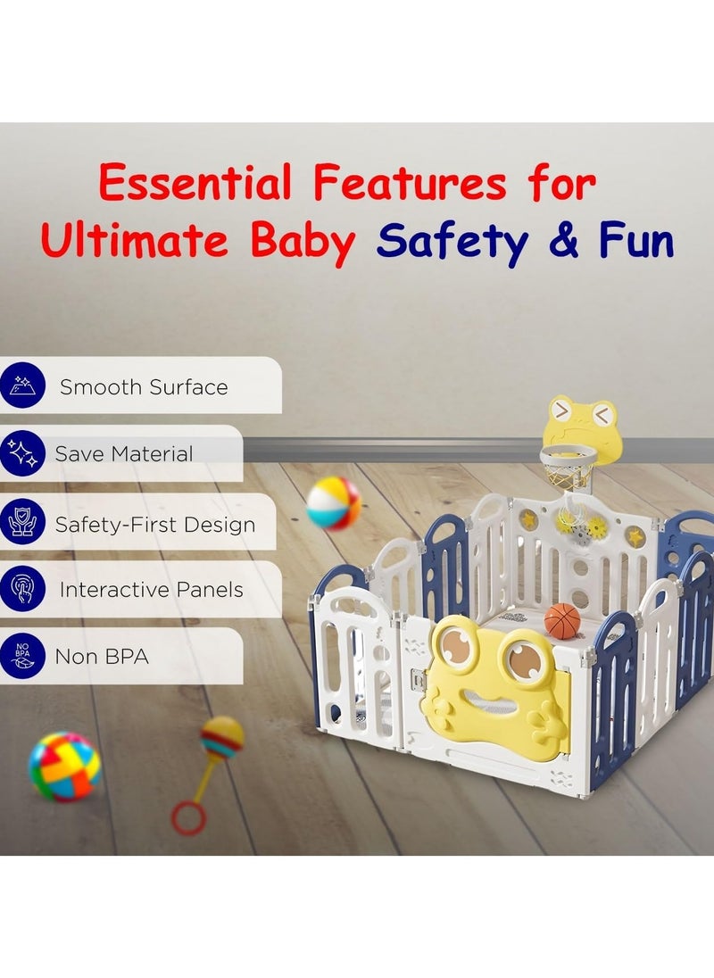 Piccasio Wide useful Baby Playpen, Versatile playpen for babies & toddlers Stylish Baby Playpen Fence (120 * 120cm)  - Image 4