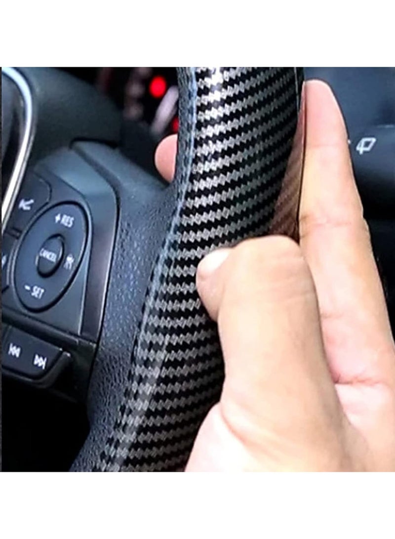 Generic Carbon Fiber Steering Wheel Cover, Non-Slip Universal Car Wheel Protector for 15-Inch (38cm) Steering Wheels, Sporty Car Interior Accessories for Cars, SUVs, Trucks – Easy to Install, Durable, and Stylish  - Image 1